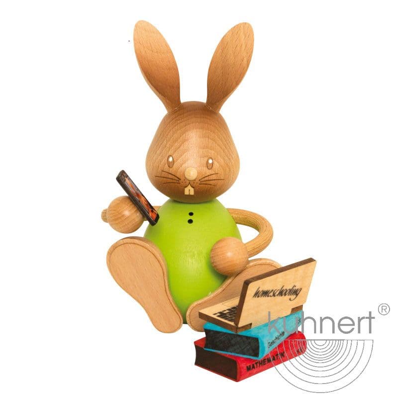 Stupsi Hase Homeschooling mit Laptop