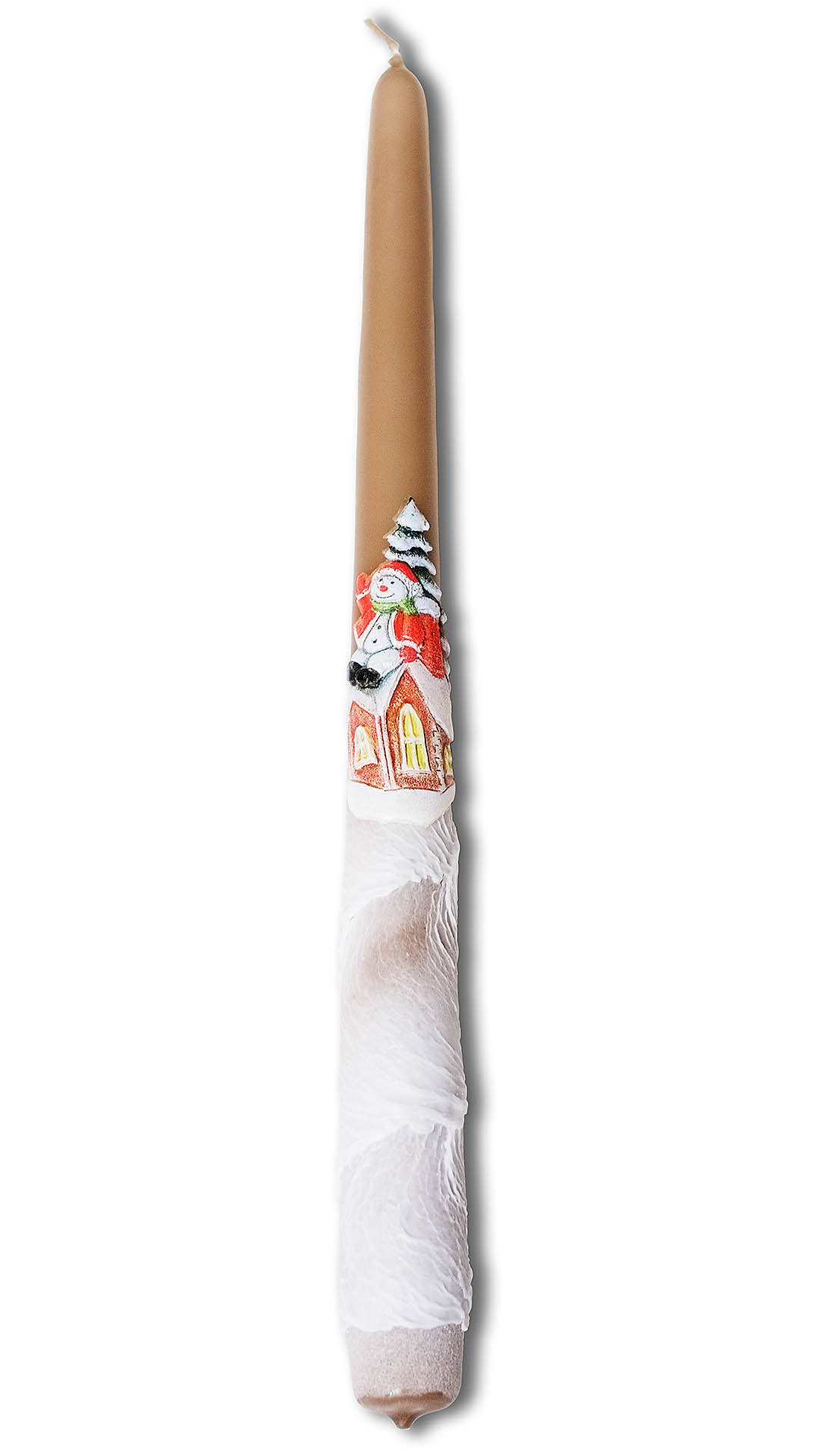 Leuchterkerze "Schneemann" mattmetallic 22x290mm