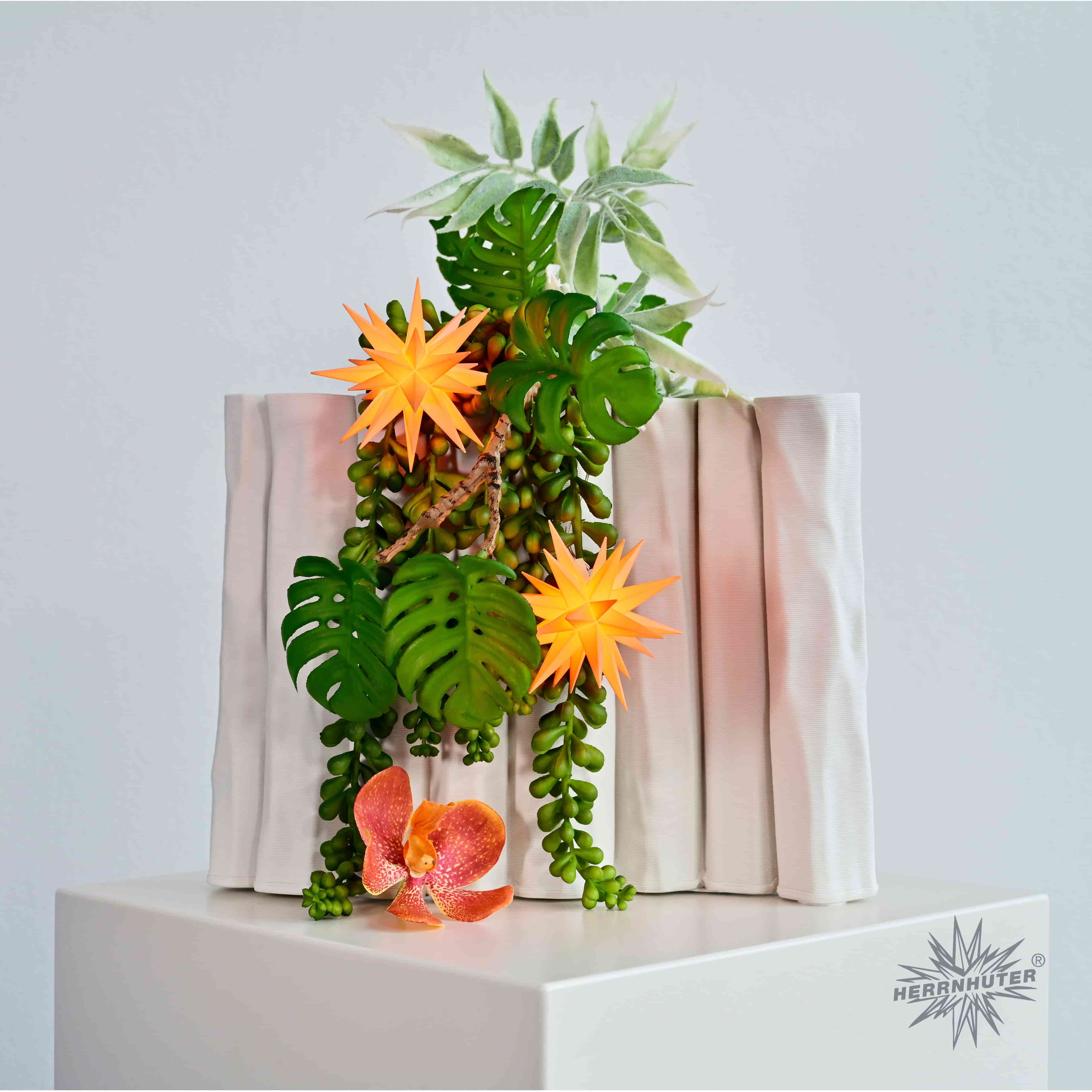 Original Herrnhuter Miniaturstern für innen ø ca. 8 cm apricot - limitiert