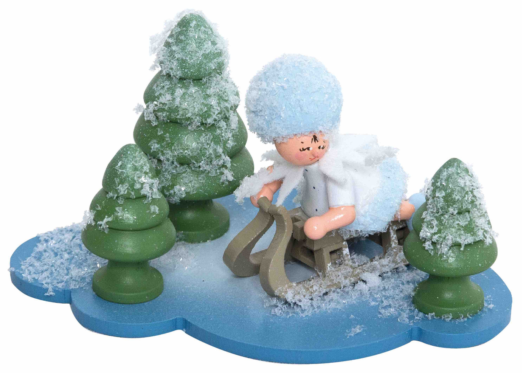 Schneeflöckchen auf Wolke mit Schlitten - Auslaufartikel