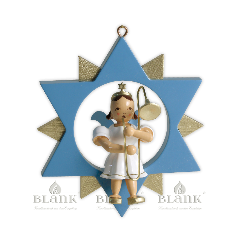 Blank - Kurzrockengel farbig im Stern mit Zugposaune