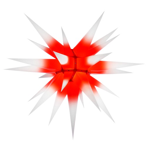 Original Herrnhuter Stern für innen ø ca. 70 cm weiße Spitzen mit rotem Kern (I7)