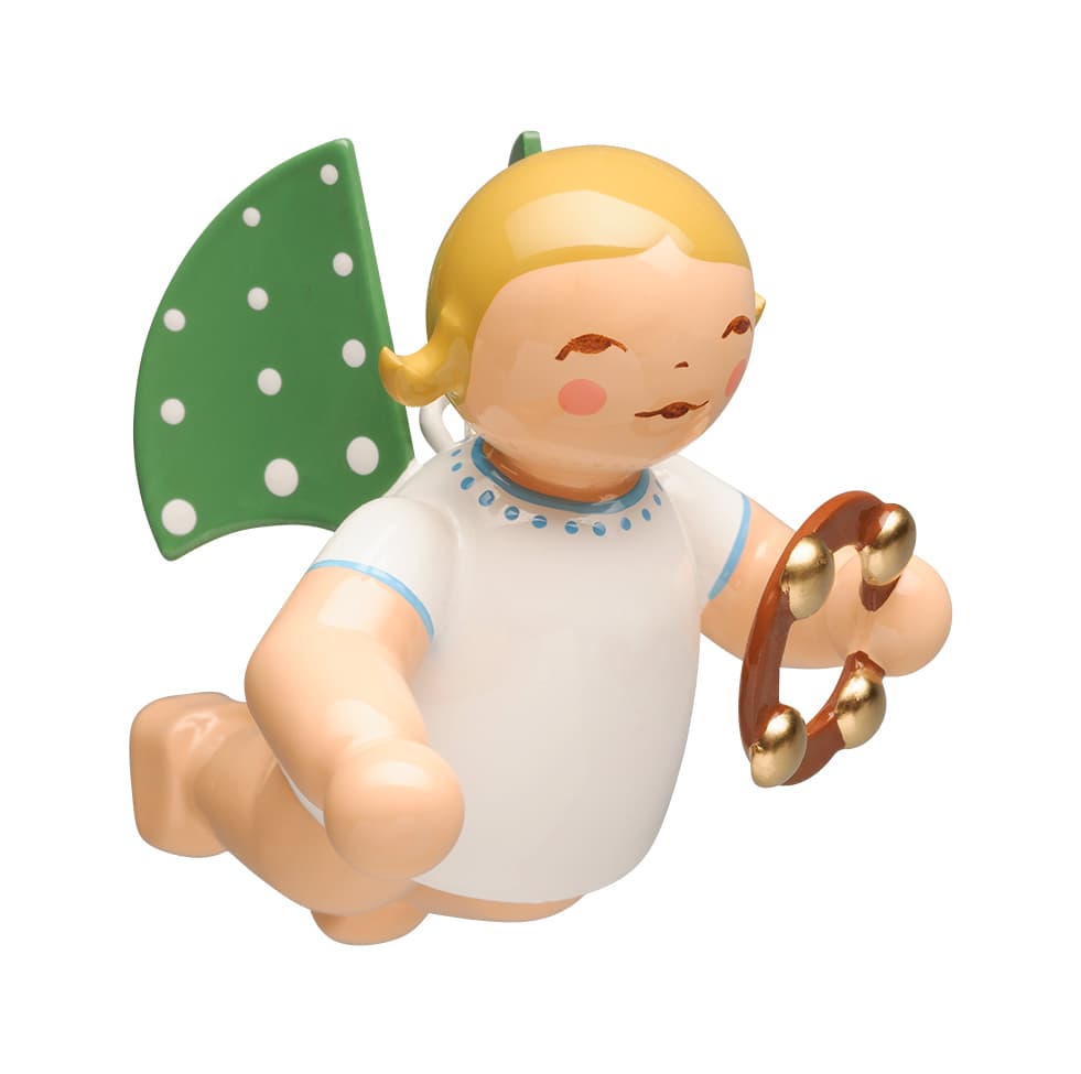 Engel mit Schellenring, schwebend