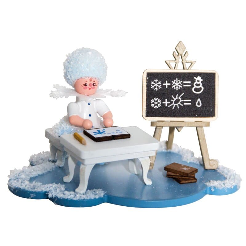 Schneeflöckchen auf Wolke als Schüler