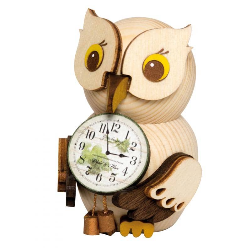 Mini Eule mit Uhr - Auslaufartikel