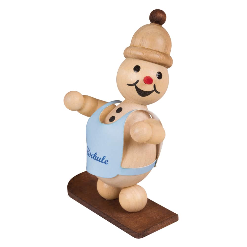 Schneemann Junior Skianfänger Snowboard stehend