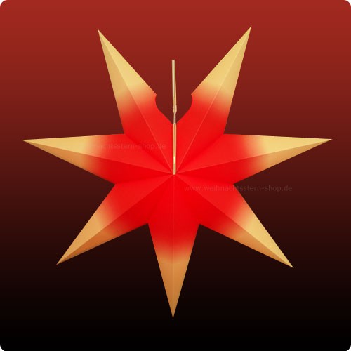 Erzgebirgischer Fensterstern No. 14 ø 43 cm rot-gelb