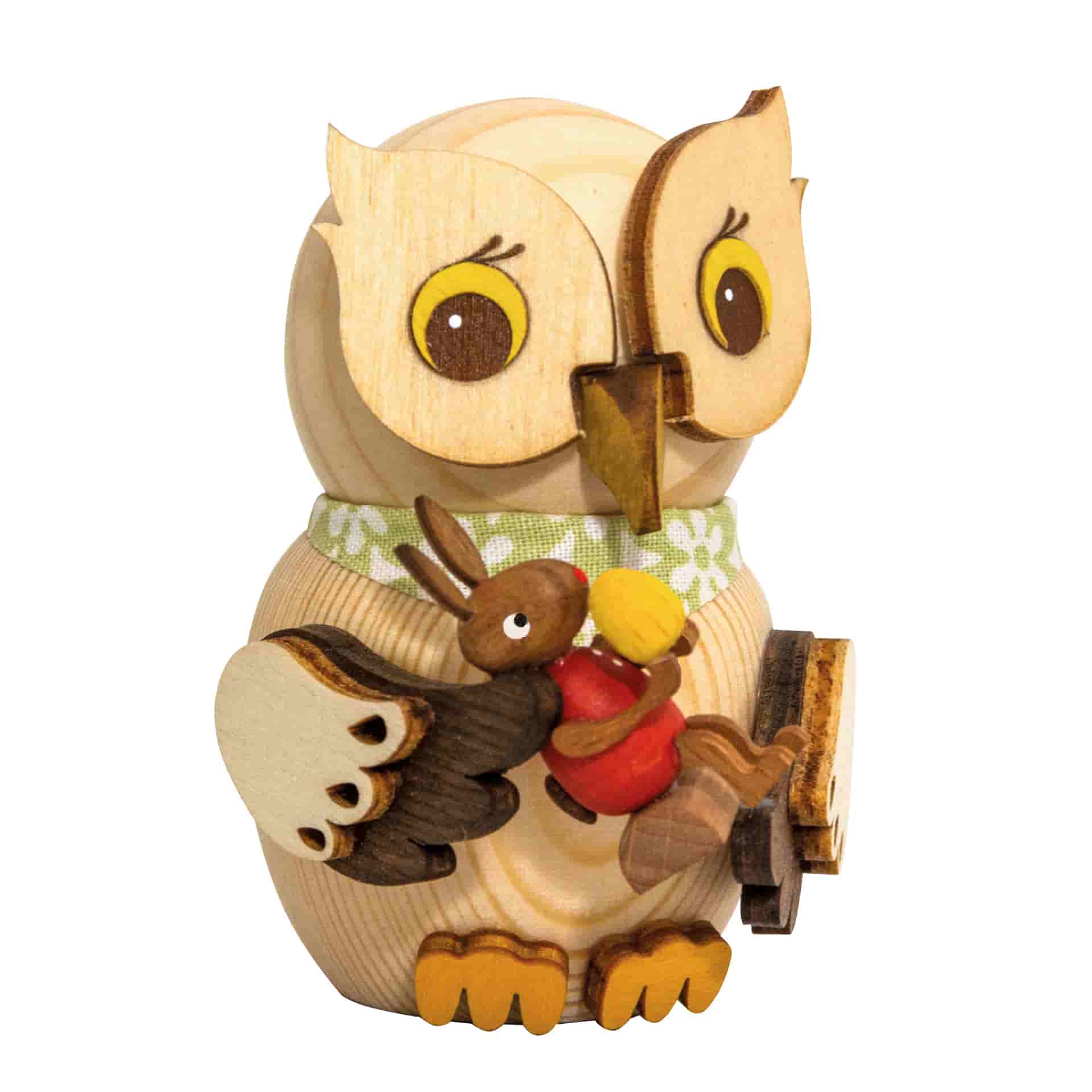 Mini Eule mit rotem Osterhase