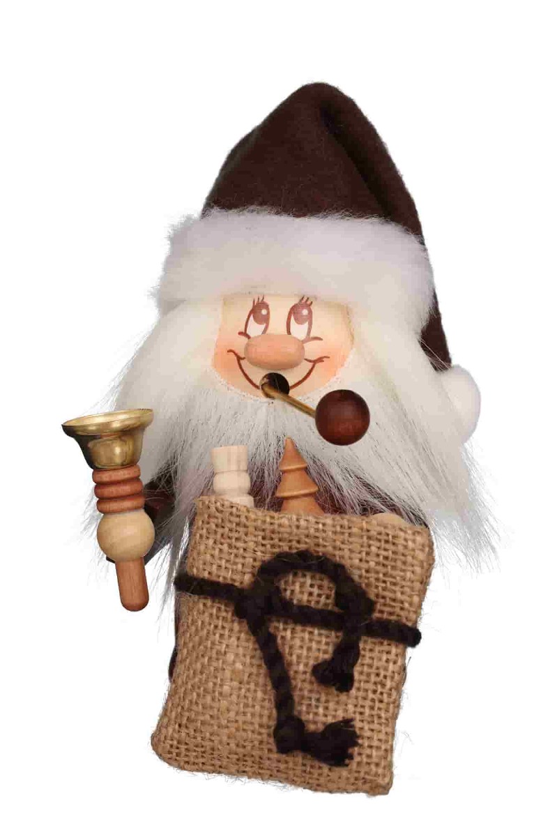 Räuchermann Miniwichtel Weihnachtsmann mit Glocke