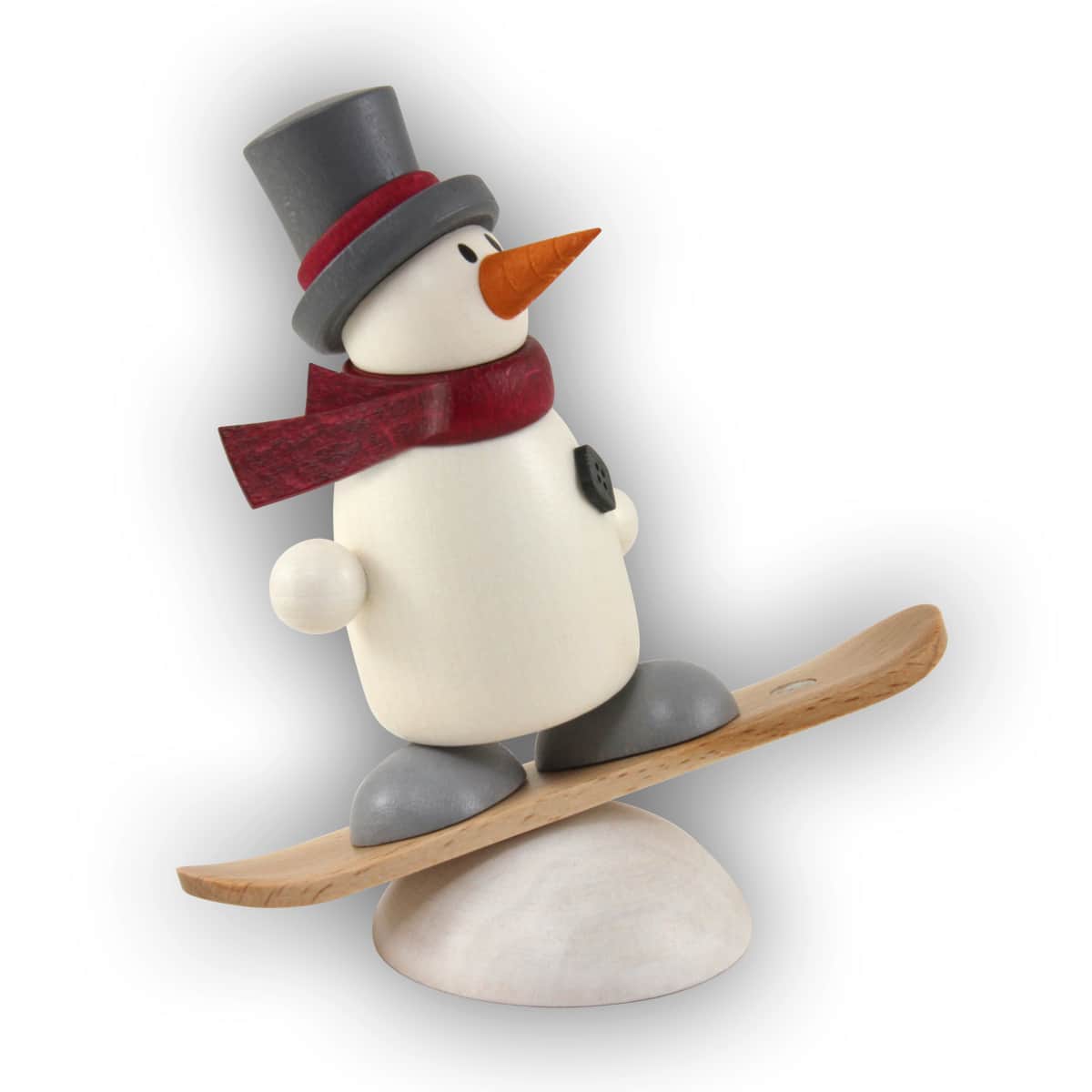 Schneemann Fritz mit Snowboard