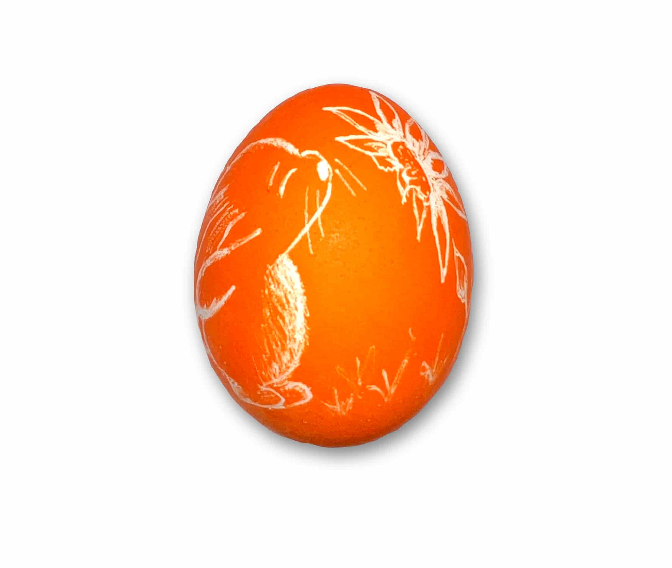 Osterei - Kratztechnik orange