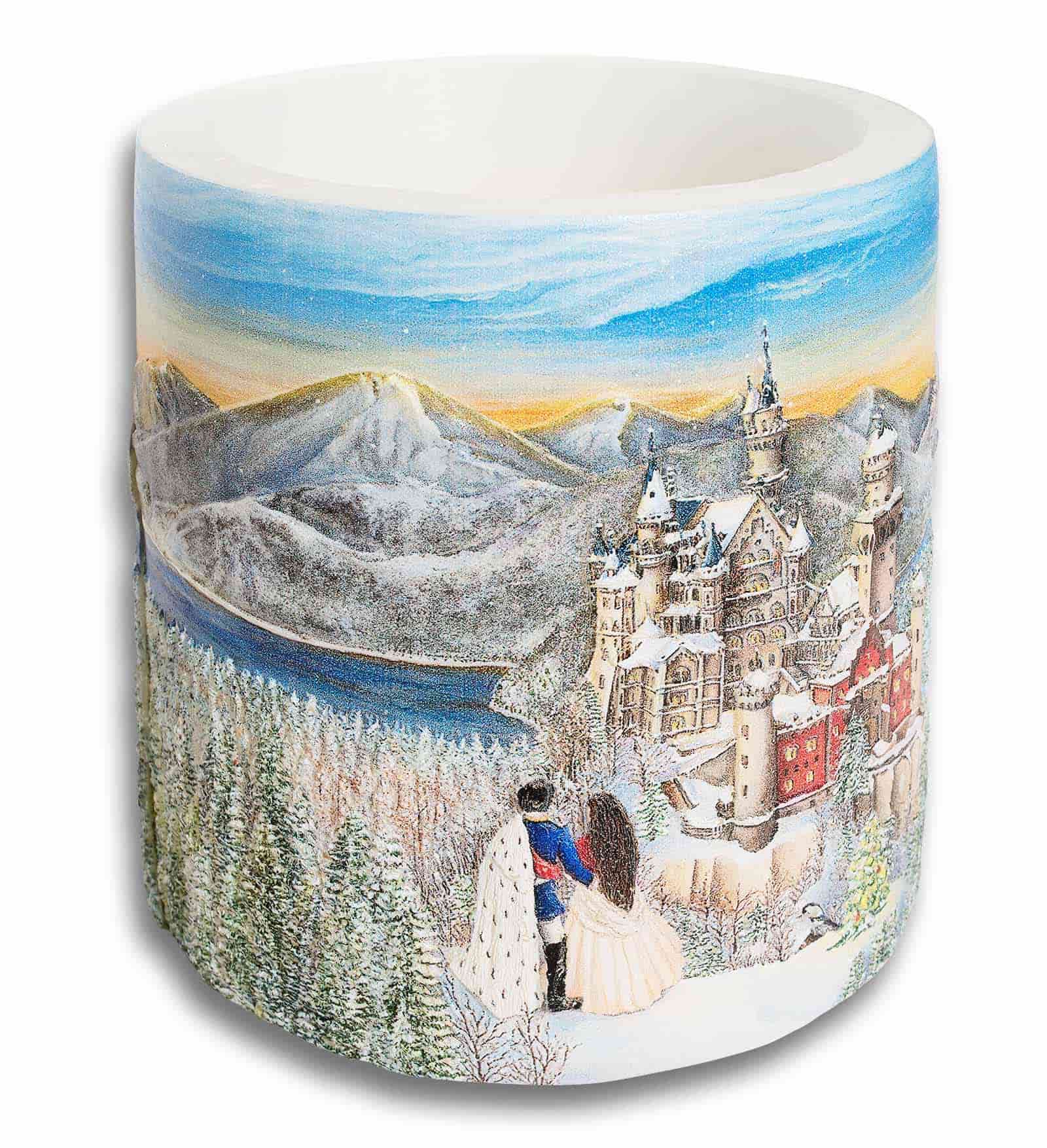 Lampionkerze Schloss Neuschwanstein 100mm