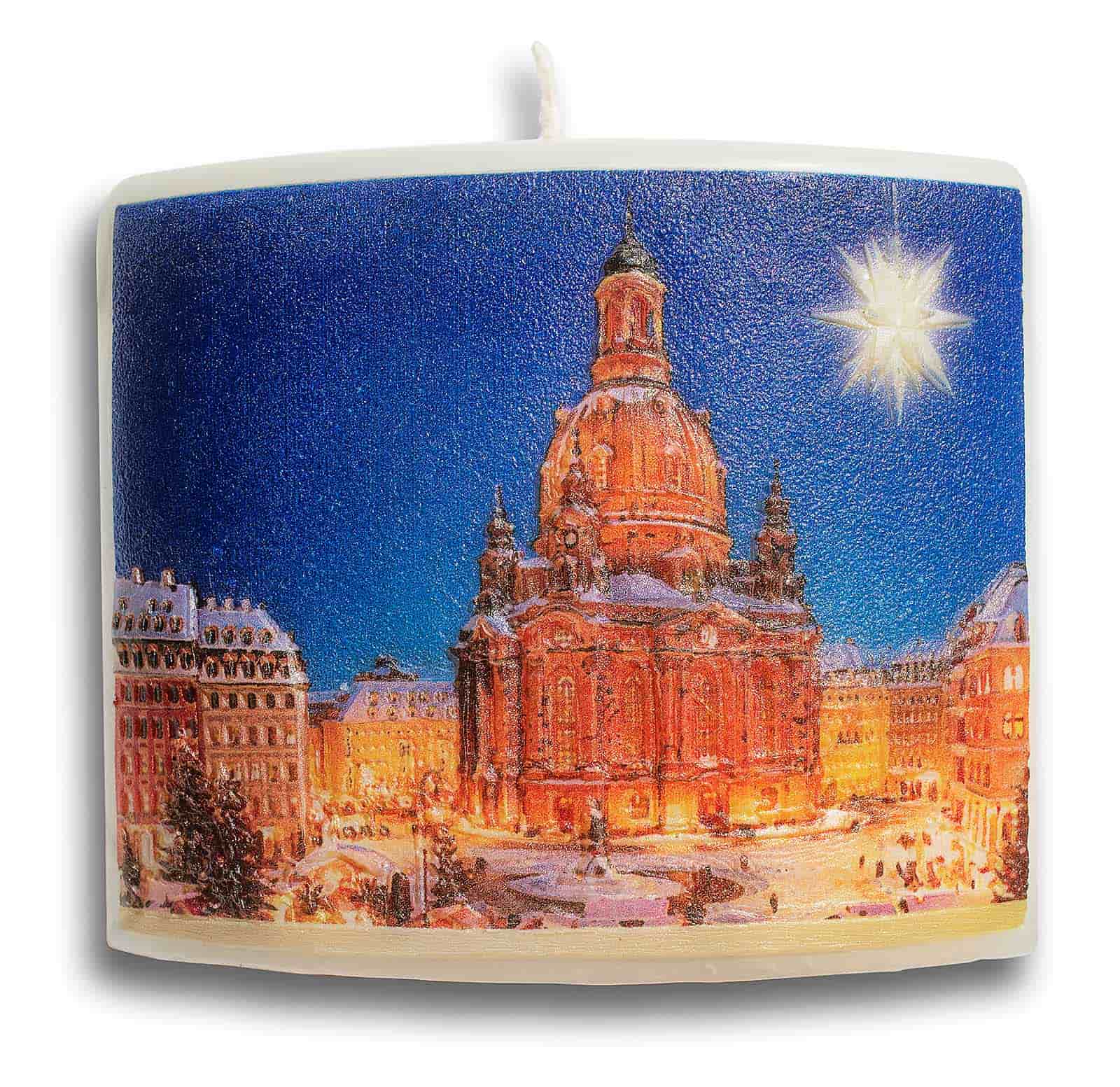 Kerze Ellipse "Dresden" 115x100mm