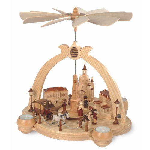 Pyramide "Alt Dresden", Spitzbogen, 1-stöckig, natur