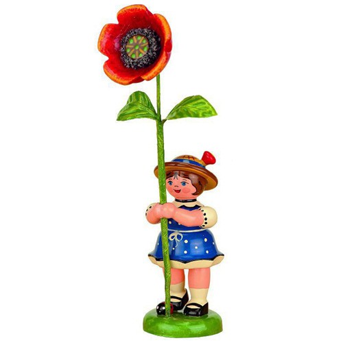 Hubrig - Blumenmädchen mit Mohnblume