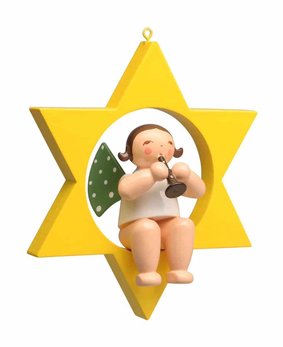 Engel mit Klarinette im Stern