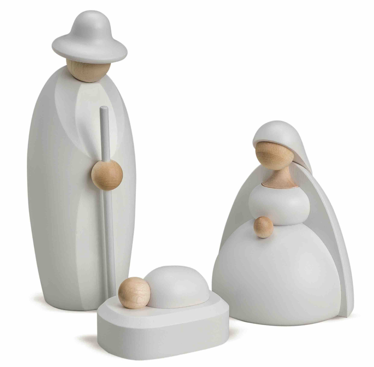 Christi Geburt (Maria, Josef, Krippe) weiß