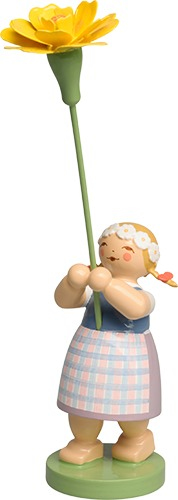 Mädchen mit Studentenblume