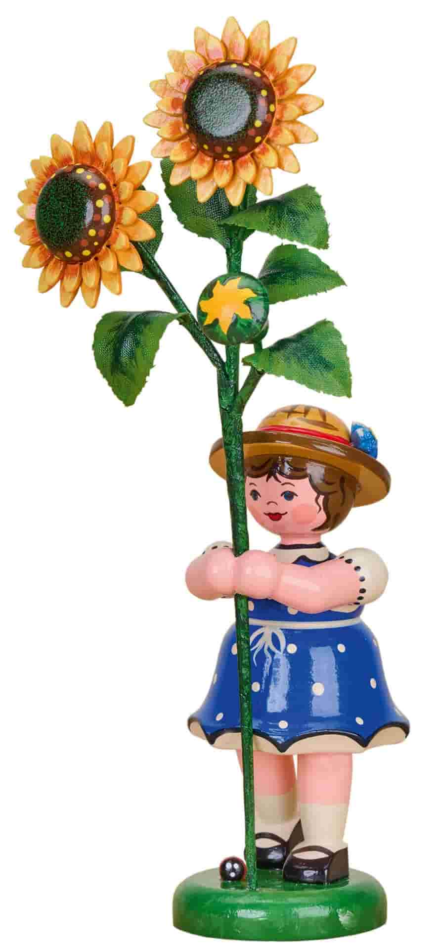 Hubrig - Blumenkinder - Mädchen mit Sonnenblume 17 cm