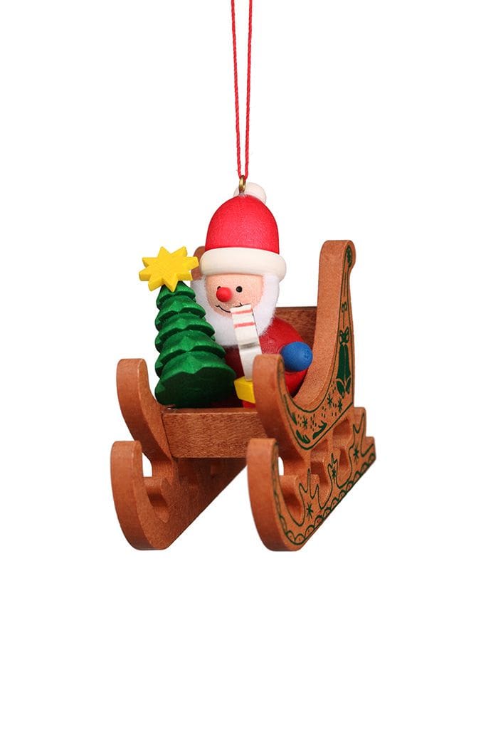Baumbehang Weihnachtsmann im Schlitten