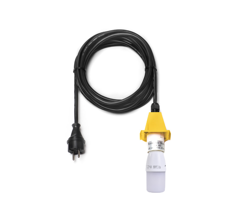 5 m Kabel für gelbe Herrnhuter Sterne aus Kunststoff (A4/A7) inkl. LED