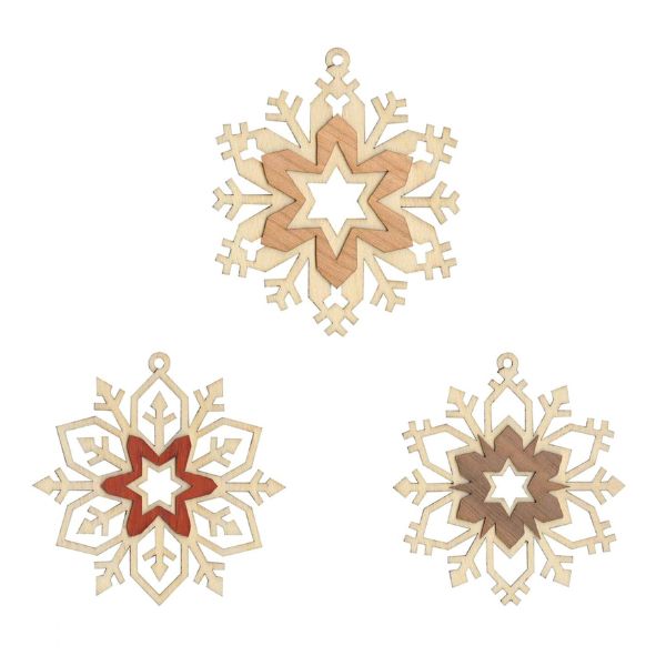 Baumschmuck Schneekristalle 6er-Set