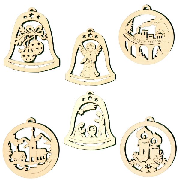 Baumschmuck Glocke/Kugel 6er-Set