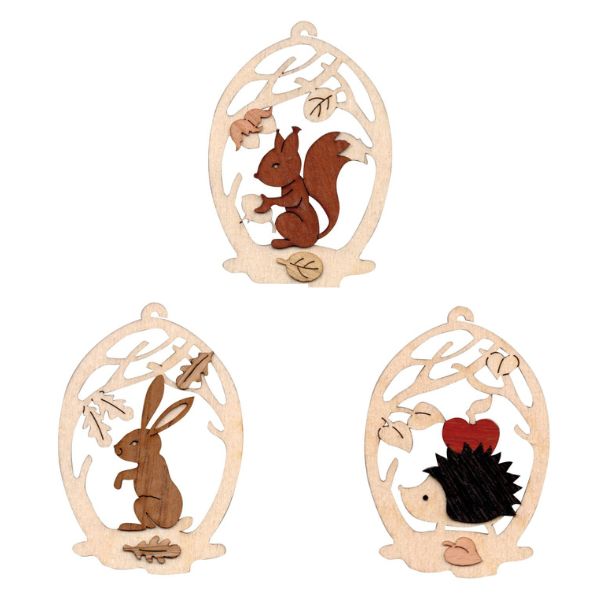 Baumschmuck Waldtiere 6er-Set