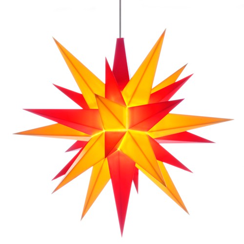 Original Herrnhuter Stern für innen ø ca. 13 cm gelb / rot (A1e)