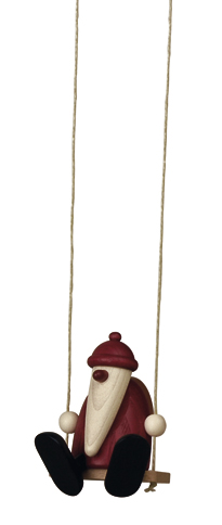 Weihnachtsmann auf Schaukel