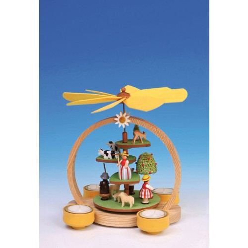 Teelichtpyramide Sommerwiese