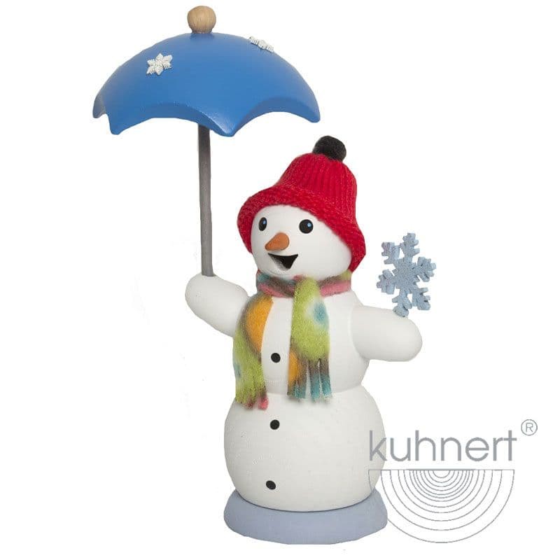 Schneemann mit Schirm