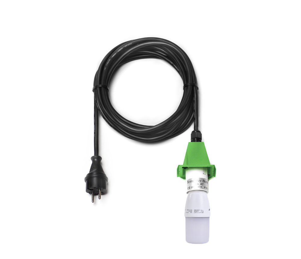 5 m Kabel für grüne Herrnhuter Sterne aus Kunststoff (A4/A7) inkl. LED