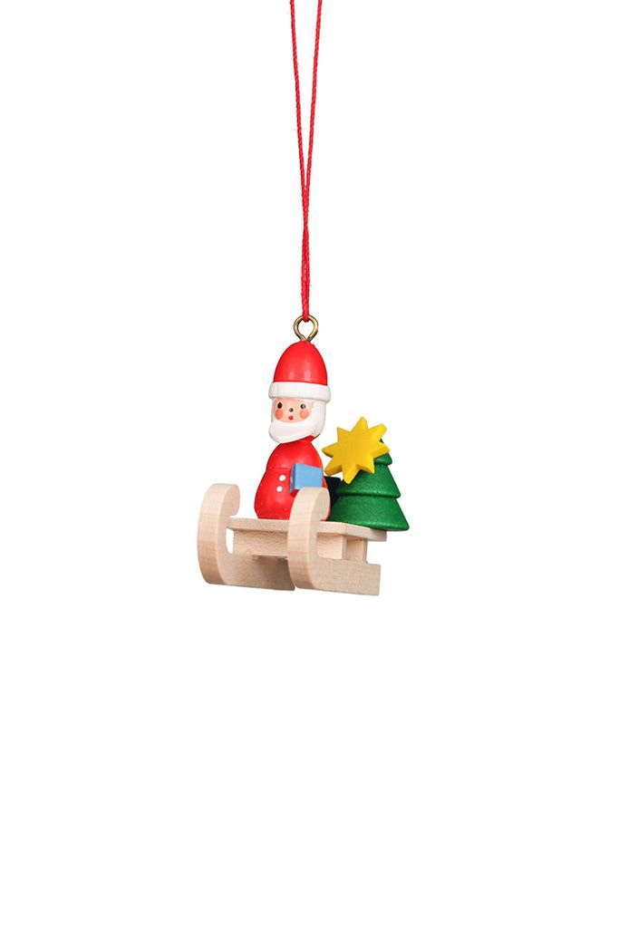 Baumbehang Nikolaus auf Schlitten