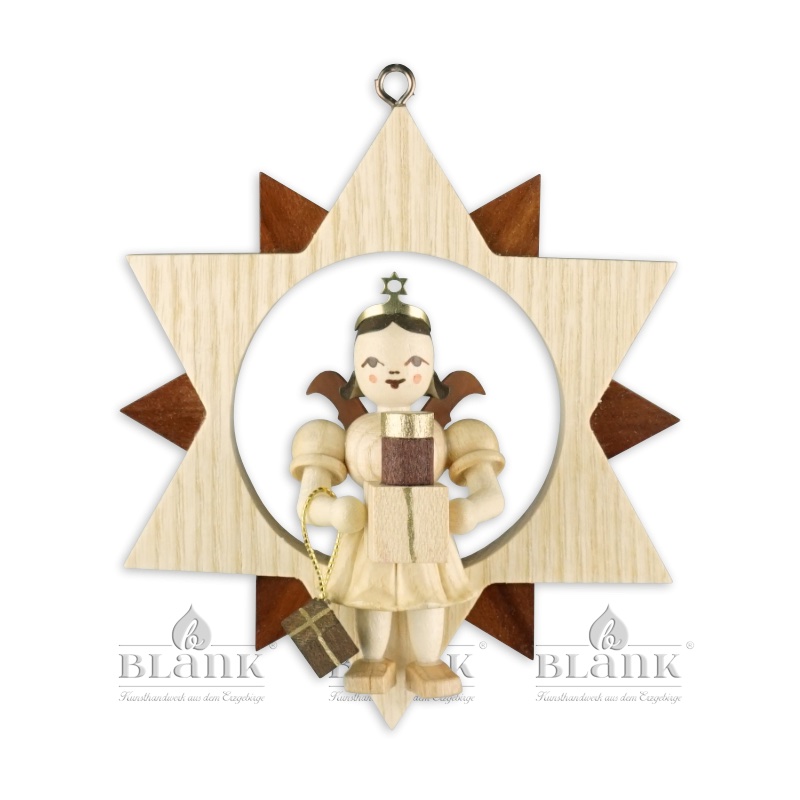 Blank - Kurzrockengel im Stern mit Geschenken