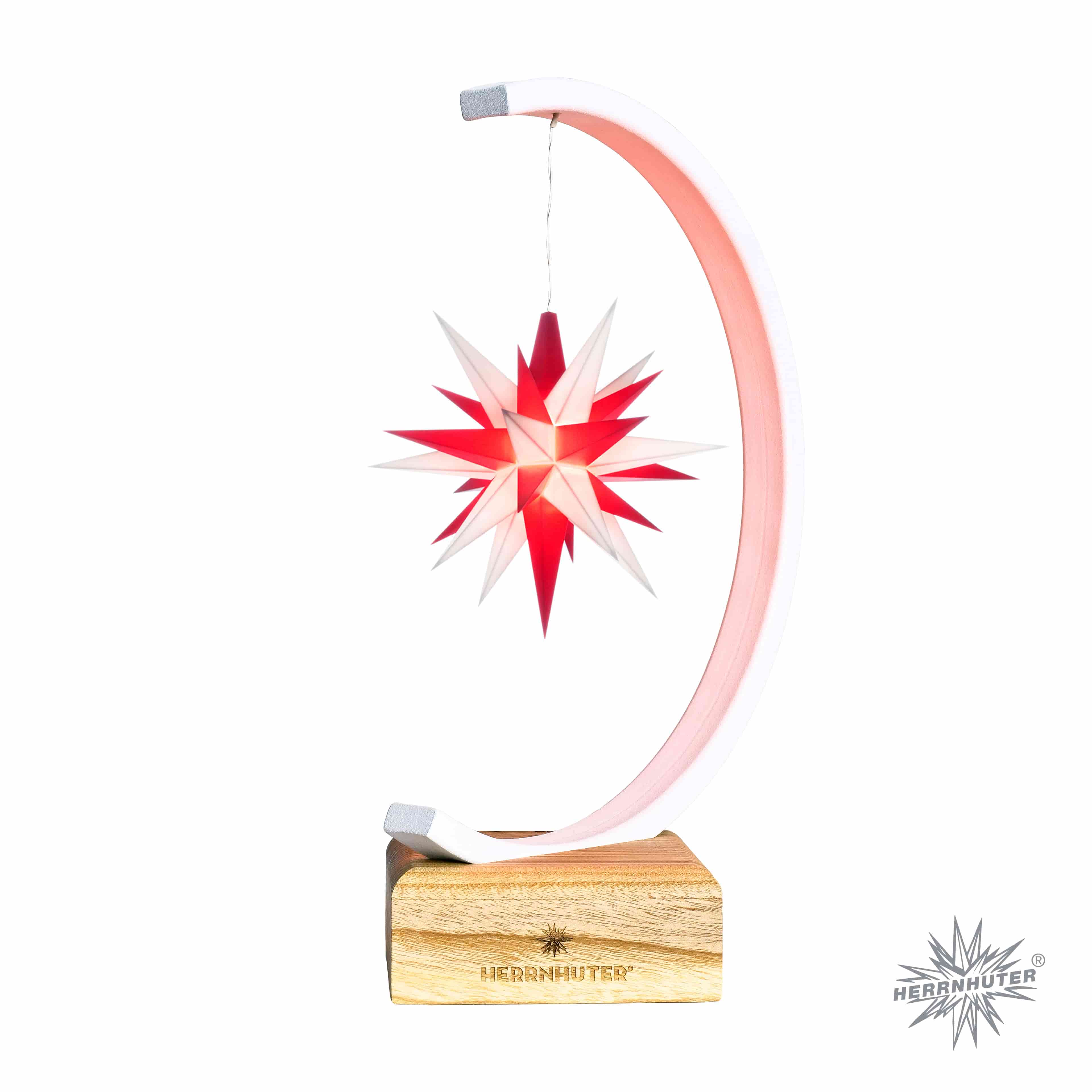 Original Herrnhuter Metallbogen weiß - A1e weiß/rot