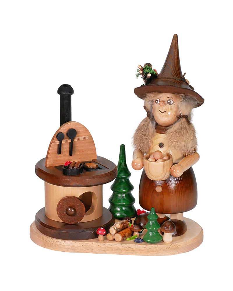 Räucherfigur Kloßfrau am Herd