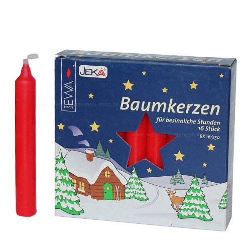 Baumkerzen EWA 16 Stück 14x110mm rot