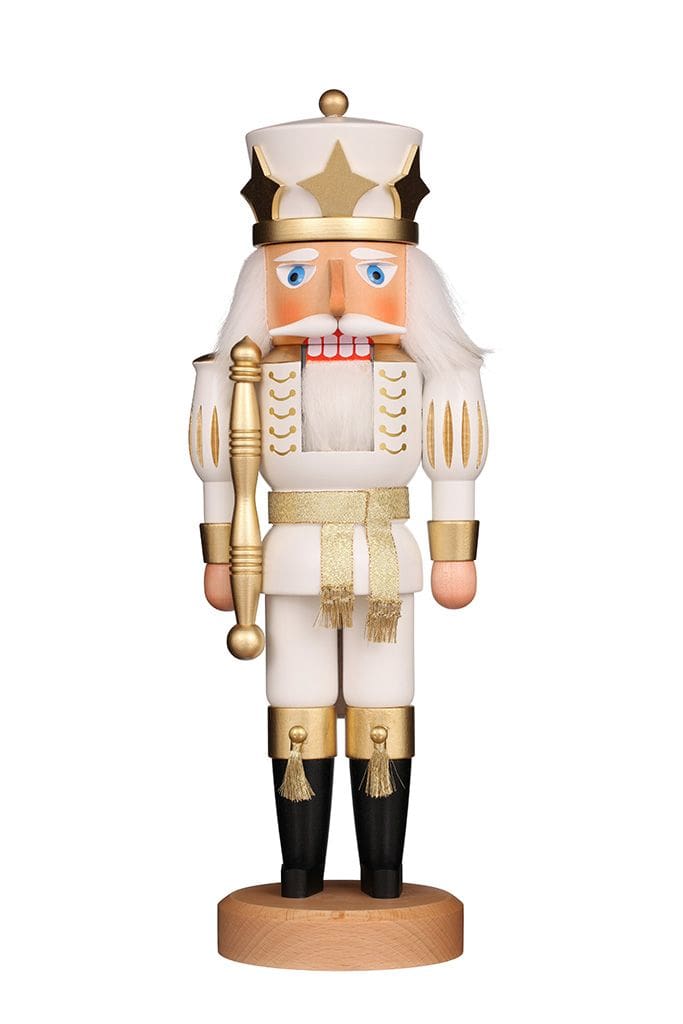 Nussknacker Prinz weiß/gold