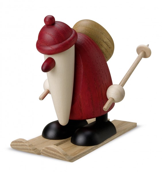 Weihnachtsmann auf Ski fahrend