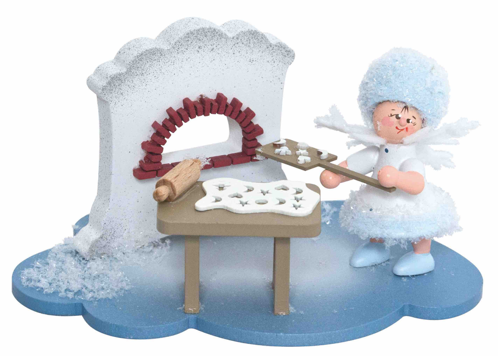 Schneeflöckchen auf Wolke Weihnachtsbäckerei