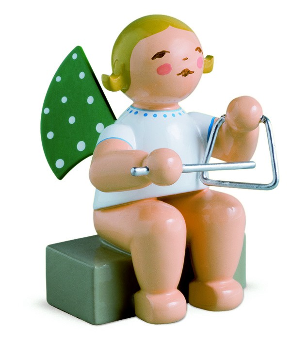 Engel mit Triangel sitzend