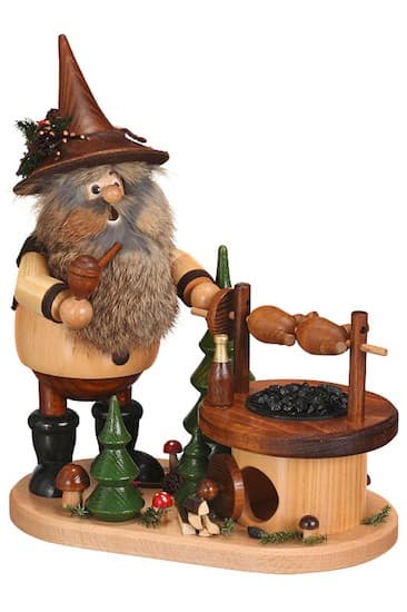 Räuchermann Waldwichtel am Drehgrill