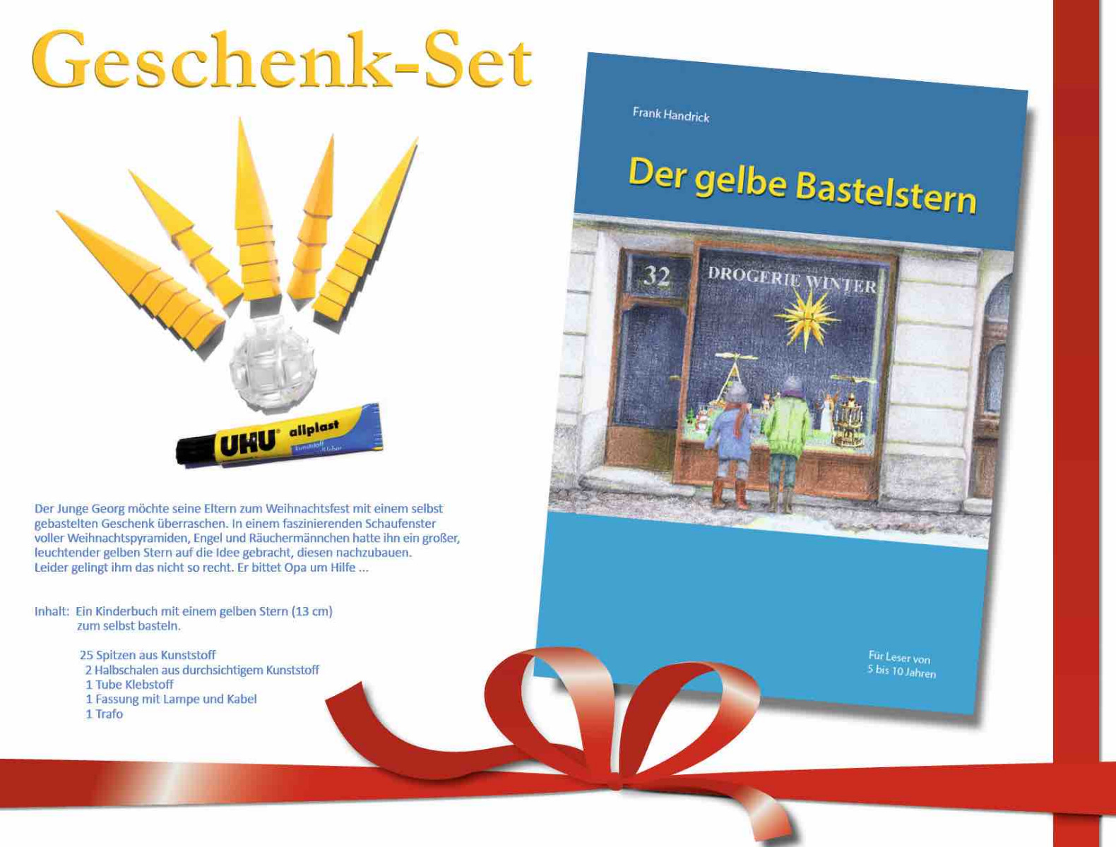 Geschenk-Set Kinderbuch - Der gelbe Bastelstern