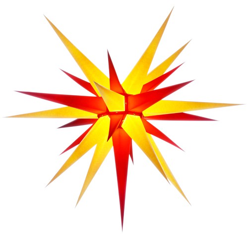 Original Herrnhuter Stern für innen ø ca. 80 cm gelb / rot (I8)