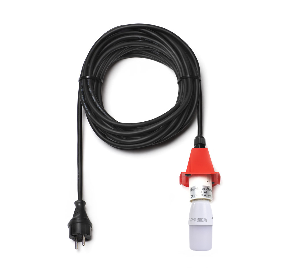 10 m Kabel für rote, weiß-rote, gelb-rote Herrnhuter Sterne aus Kunststoff (A4/A7) inkl. LED