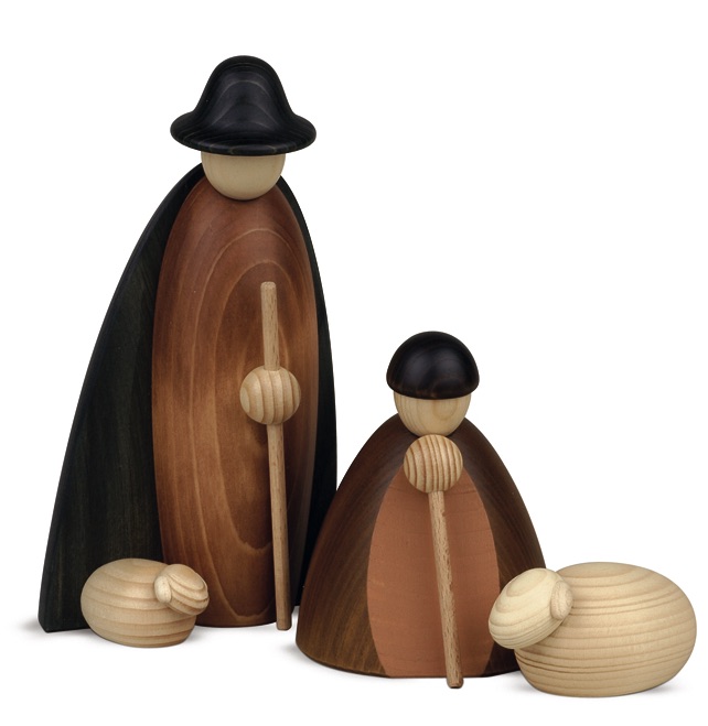 Hirtengruppe mit einem Schaf groß