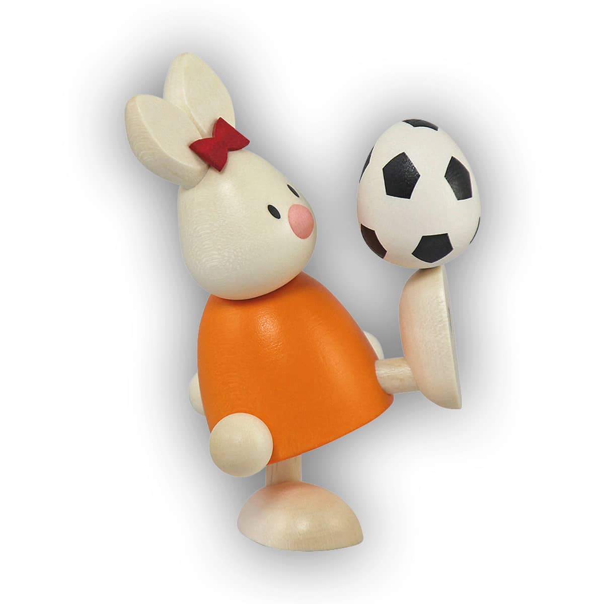 Kaninchen Emma mit Fußball