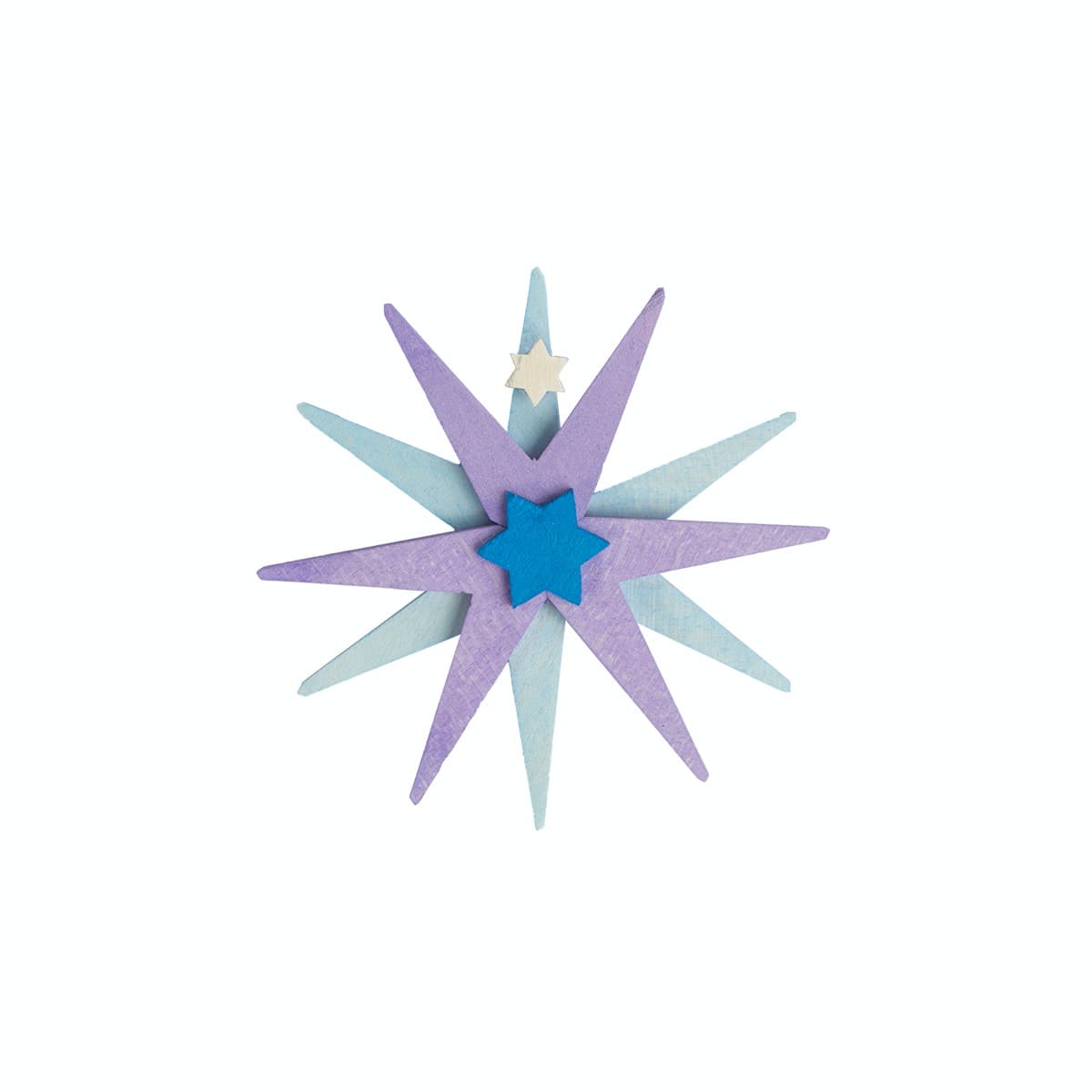 Weihnachtsstern hellblau/lila als Baumschmuck - Auslaufartikel