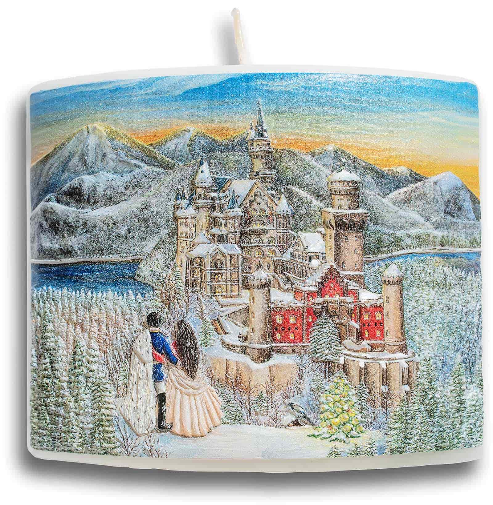 Kerze Ellipse "Neuschwanstein" 115x100mm